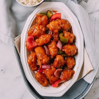 Sweet and sour chicken dry